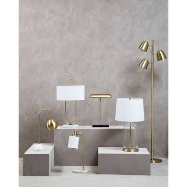 Newton Brass Finish Floor Lamp - Bargainia.com - 5018705956046