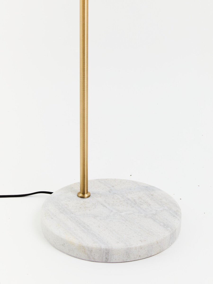 Newton White Marble and Gold Floor Lamp - Bargainia.com - 5018705975351