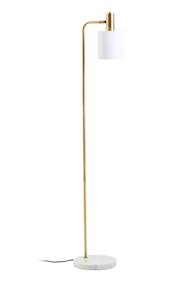 Newton White Marble and Gold Floor Lamp - Bargainia.com - 5018705975351