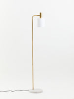Newton White Marble and Gold Floor Lamp - Bargainia.com - 5018705975351