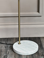 Newton White Marble and Gold Floor Lamp - Bargainia.com - 5018705975351