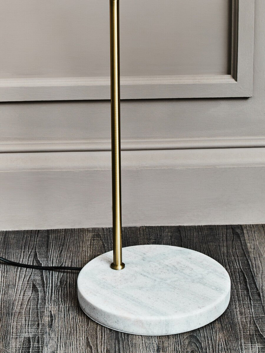 Newton White Marble and Gold Floor Lamp - Bargainia.com - 5018705975351
