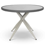 Nissi Outdoor 5 - Piece Rattan Dining Set - Grey or Green - Bargainia.com - 