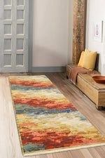 Nomad Abstract Wool - Blend Rug – Multicolour - Bargainia.com - 