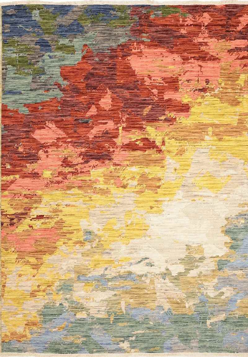 Nomad Abstract Wool - Blend Rug – Multicolour - Bargainia.com - 5053095269031 - L912638/UX1- 120/180