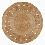 Nova Natural Circle Rug – Handwoven Round Jute Rug - Bargainia.com - 