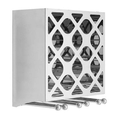 Novo 12 Bottle Silver Finish Wine Rack - Bargainia.com - 5018705411118