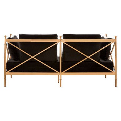 Novo 2 Seat Rose Gold Lattice Arms Sofa - Bargainia.com - 