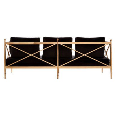 Novo 3 Seat Rose Gold Lattice Arms Sofa - Bargainia.com - 