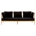 Novo 3 Seat Rose Gold Lattice Arms Sofa - Bargainia.com - 