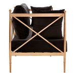 Novo 3 Seat Rose Gold Lattice Arms Sofa - Bargainia.com - 
