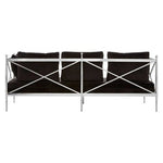 Novo 3 Seat Sofa With Silver Lattice Sides - Bargainia.com - 