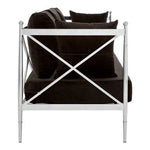 Novo 3 Seat Sofa With Silver Lattice Sides - Bargainia.com - 