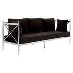 Novo 3 Seat Sofa With Silver Lattice Sides - Bargainia.com - 