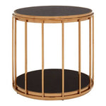 Novo Rose Gold Cage Design Side Table - Bargainia.com - 5018705411361