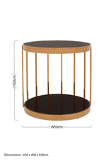 Novo Rose Gold Cage Design Side Table - Bargainia.com - 5018705411361