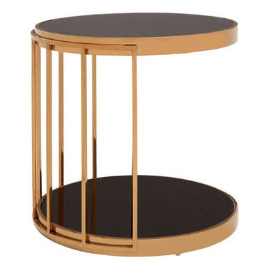 Novo Rose Gold Cage Design Side Table - Bargainia.com - 5018705411361