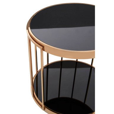 Novo Rose Gold Cage Design Side Table - Bargainia.com - 5018705411361