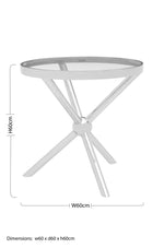 Novo Round Silver Side Table - Bargainia.com - 5018705411231