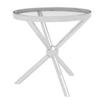 Novo Round Silver Side Table - Bargainia.com - 5018705411231