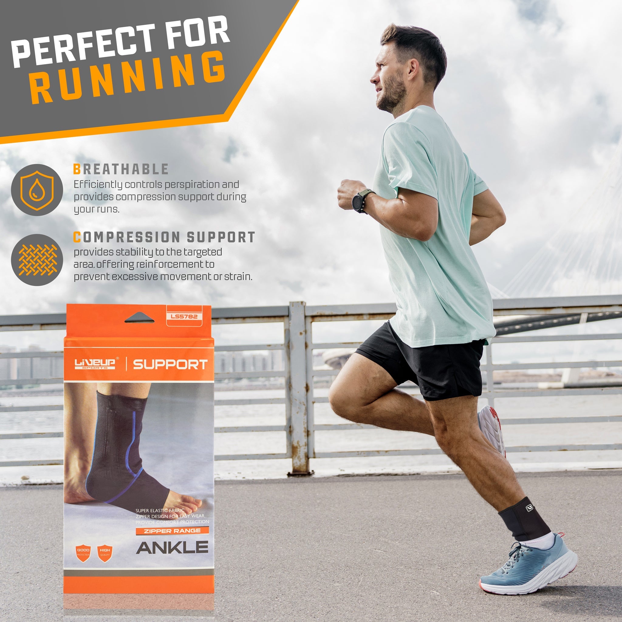 Nylon & Spandex Ankle Support - S/M Clearance