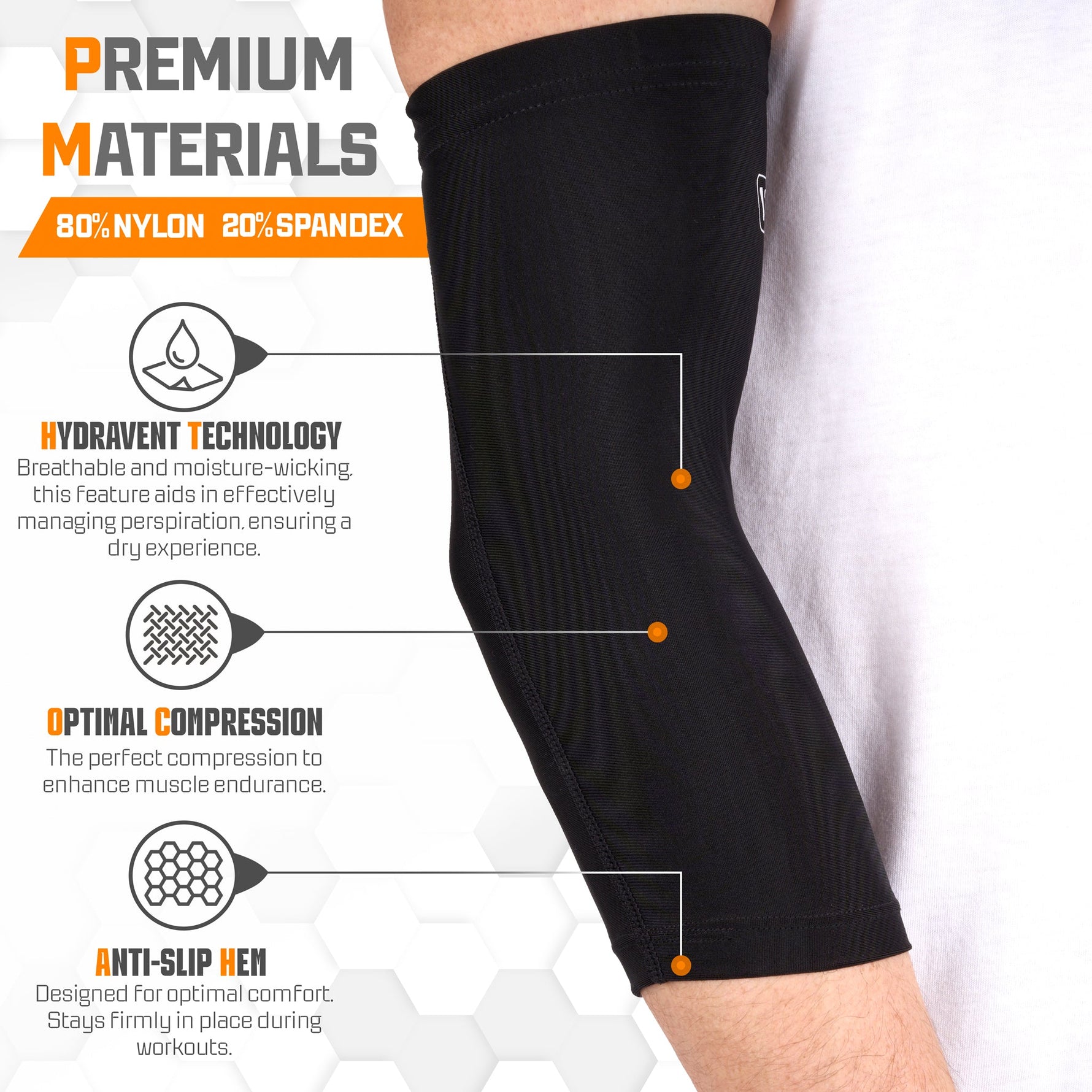Nylon & Spandex Elbow Support - S/M - Bargainia.com - 