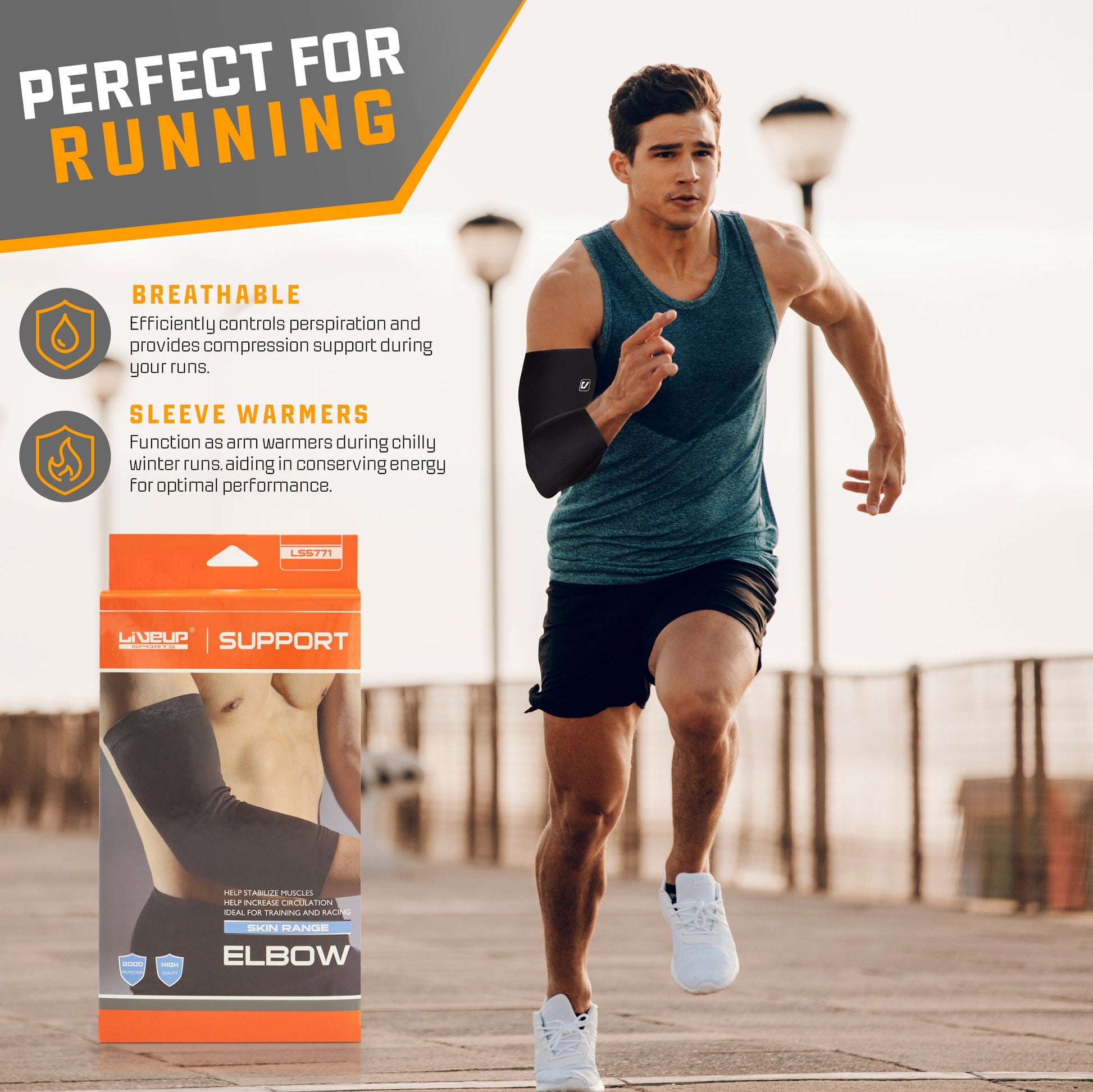 Nylon & Spandex Elbow Support - S/M Clearance