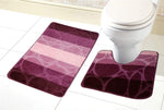 OLIVIA ROCCO Kaya Ultra Soft Non Slip Bath Mat And Pedestal Set Absorbent Multicolor