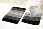 OLIVIA ROCCO Kaya Ultra Soft Non Slip Bath Mat And Pedestal Set Absorbent Multicolor