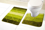 OLIVIA ROCCO Kaya Ultra Soft Non Slip Bath Mat And Pedestal Set Absorbent Multicolor