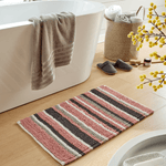 OLIVIA ROCCO Padstow Stripe Bathmat 50 x 80 cm Quick-Drying Anti-Slip Absorbent Durable
