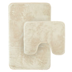 OLIVIA ROCCO 2 Piece Bath Mat Set Non Slip Super Absorbent Quick Dry Extra Soft Plush Rug