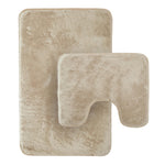 OLIVIA ROCCO 2 Piece Bath Mat Set Non Slip Super Absorbent Quick Dry Extra Soft Plush Rug