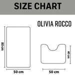 OLIVIA ROCCO Bali Bath Mat And Pedestal Set Luxurious Super Absorbent Easy Care Non Slip