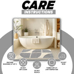 OLIVIA ROCCO Stockholm Bath Mat Non Slip Backing Super Soft Water Absorbent Cotton Blend