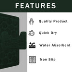OLIVIA ROCCO Cali Bubbles Emerald Green Bath Mat And Pedestal Set Non Slip Hotel-Quality Everyday Comfort