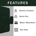 OLIVIA ROCCO Miami 2 Piece Emerald Green Bath Mat And Pedestal Set Non Slip Super Soft Easy-Care Home Essential