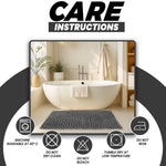 OLIVIA ROCCO Jumbo Loop Bath Mat Non Slip Water Absorbent Rug Easy-Care Hotel-Quality Textile