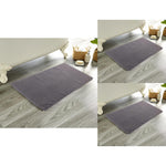 OLIVIA ROCCO Pack Of 3 Luxe Ultra-Soft Deep Cotton Pile Bathmats Eco-Friendly Absorbent