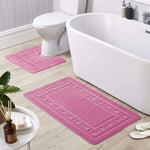 OLIVIA ROCCO Jumbo Miami Bath Mat Set Ultra Soft Non-Slip Ultra-Absorbent For Stylish