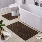 OLIVIA ROCCO Jumbo Miami Bath Mat Set Ultra Soft Non-Slip Ultra-Absorbent For Stylish