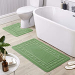 OLIVIA ROCCO Jumbo Miami Bath Mat Set Ultra Soft Non-Slip Ultra-Absorbent For Stylish