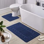 OLIVIA ROCCO Jumbo Miami Bath Mat Set Ultra Soft Non-Slip Ultra-Absorbent For Stylish