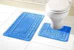 OLIVIA ROCCO Miami Bath Mat Set Ultra Absorbent Non Slip With Pedestal Multi colour