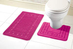 OLIVIA ROCCO Miami Bath Mat Set Ultra Absorbent Non Slip With Pedestal Multi colour