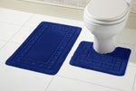 OLIVIA ROCCO Miami Bath Mat Set Ultra Absorbent Non Slip With Pedestal Multi colour