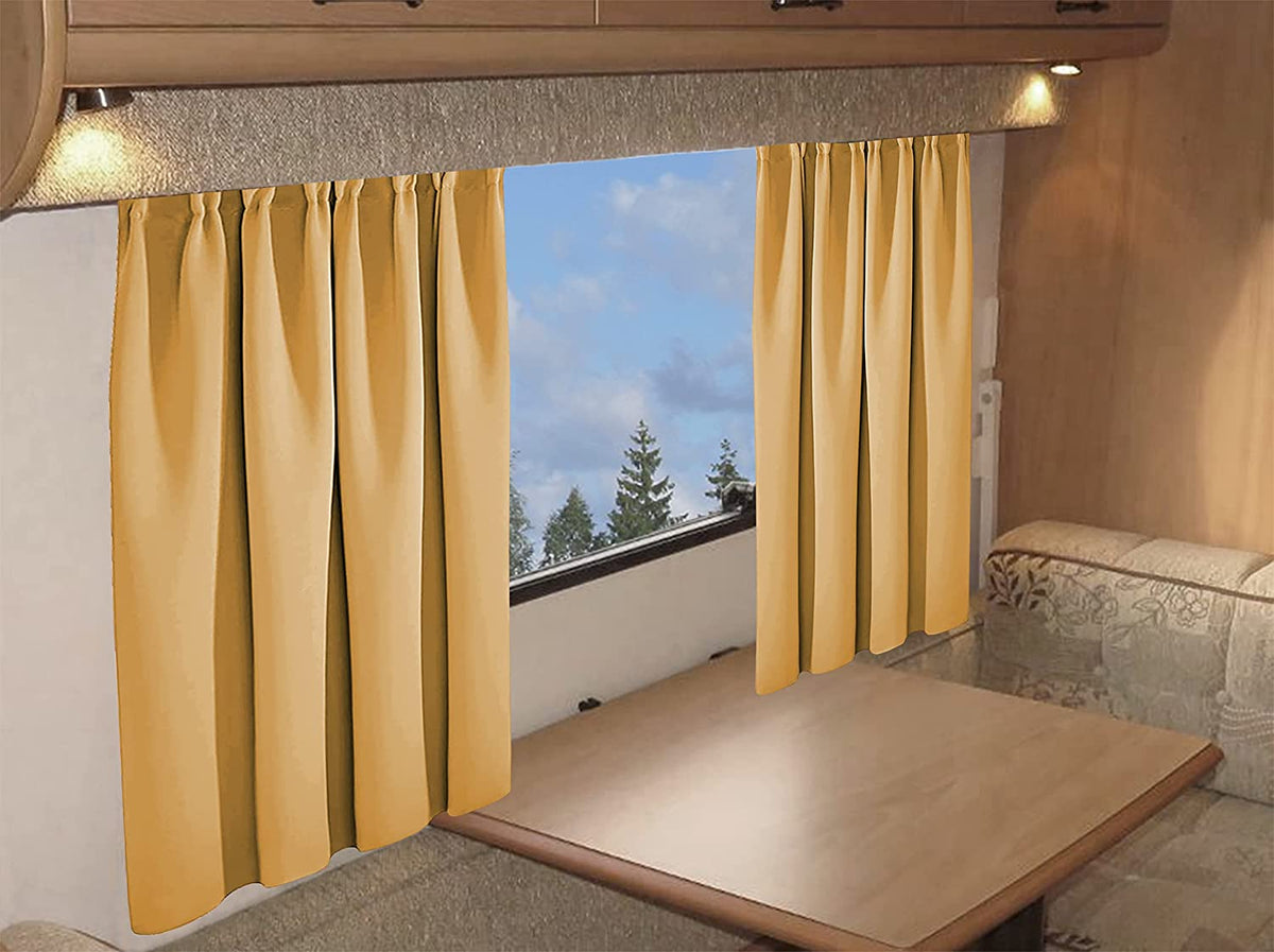 OLIVIA ROCCO Caravan Blackout Curtains 11 Colours Thermal Pencil Pleat Panels Eyelet
