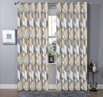 OLIVIA ROCCO Blackout Thermal Curtains Check Marble Design Light Blocking Panels Multiple