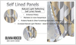 OLIVIA ROCCO Blackout Thermal Curtains Check Marble Design Light Blocking Panels Multiple