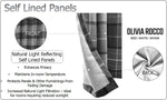 OLIVIA ROCCO Blackout Thermal Curtains Check Marble Design Light Blocking Panels Multiple